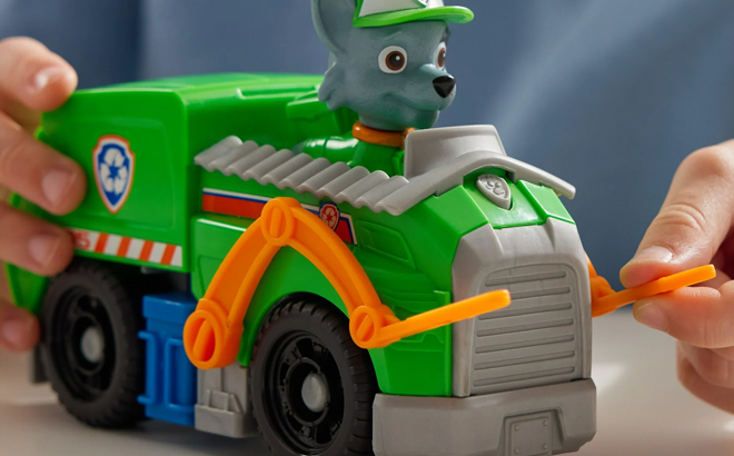 PAW Patrol Recycle Truck Vehicle with Collectible Rocky Figure PAW Patrol Recycle Truck Vehicle with Collectible Rocky Figure