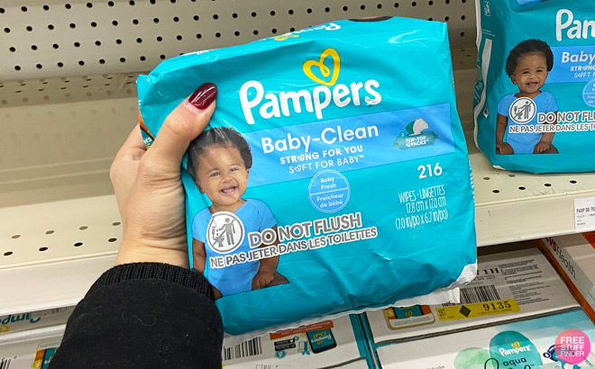 Pampers 216 Count Baby Clean Wipes