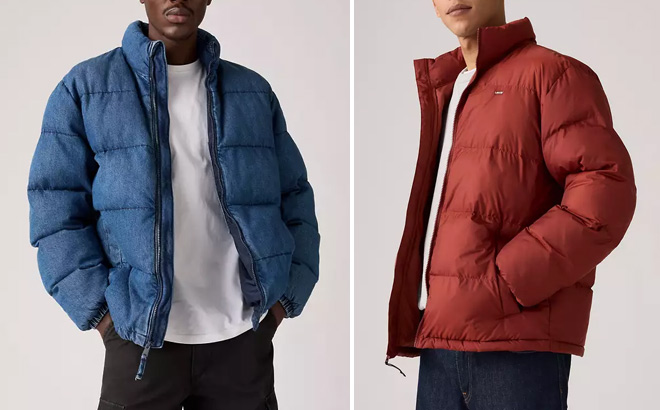 Peope Wearing Levis Mens Piedmont Short Puffer Jacket Peope Wearing Levis Mens Piedmont Short Puffer Jacket