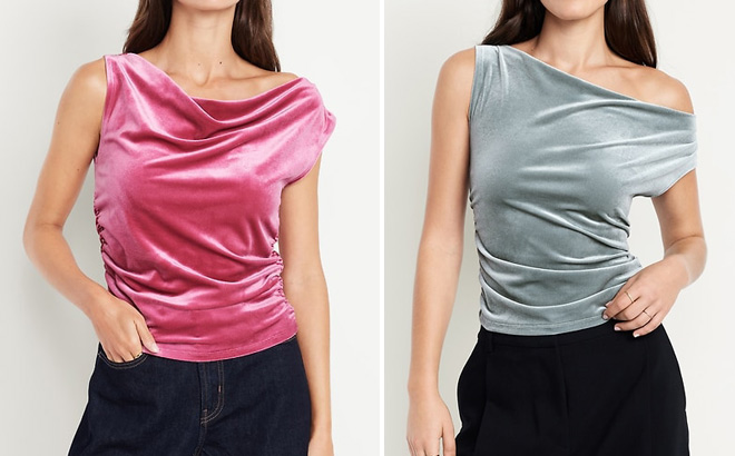 People Wearing Old Navy Velvet Ruched Top People Wearing Old Navy Velvet Ruched Top
