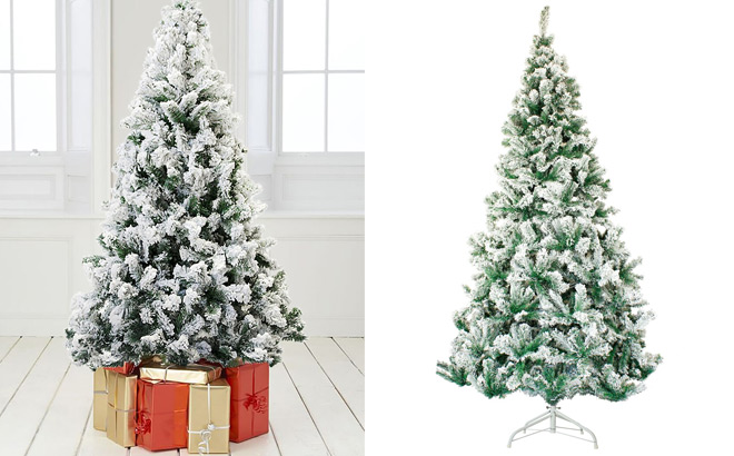 Perfect Holiday PVC Christmas Tree Snow Flocked Perfect Holiday PVC Christmas Tree Snow Flocked