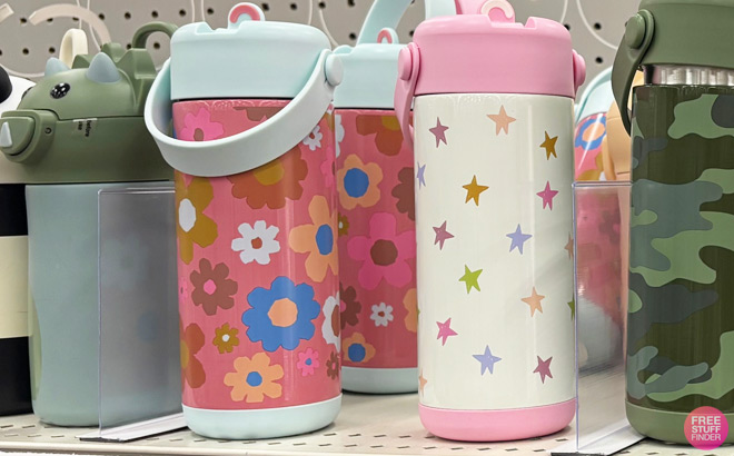 Pillowfort Water Bottle on a Shelf at Target