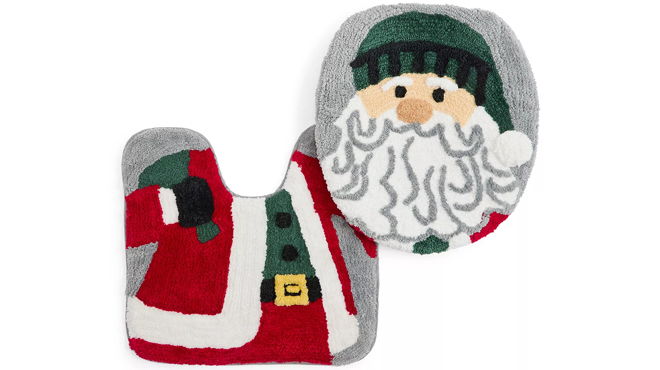 Santa 2 Piece Bath Rugs Santa 2 Piece Bath Rugs