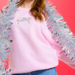 Santa Mickey and Minnie Mouse Womens Sweatshirt