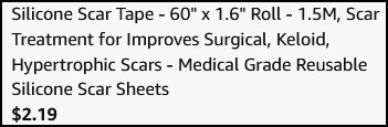 Silicone Scar Sheets Checkout Page