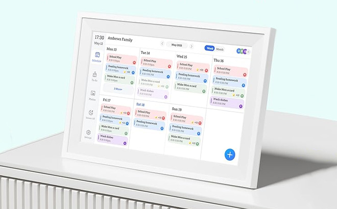 Smart Digital Calendar on the Table Smart Digital Calendar on the Table