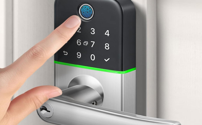 Smart Keypad Door Lock in Use