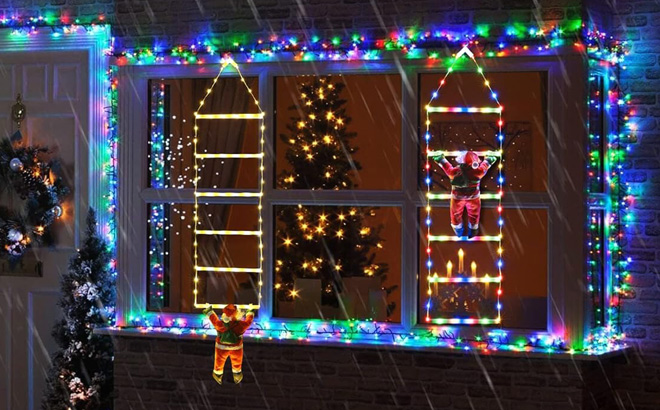 Solava Climbing Santa LED Ladder Lights Solava Climbing Santa LED Ladder Lights