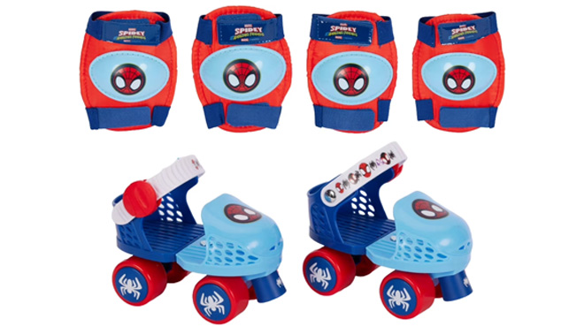 Spidey Adjustable Roller Skates with Knee Pad Set Spidey Adjustable Roller Skates with Knee Pad Set