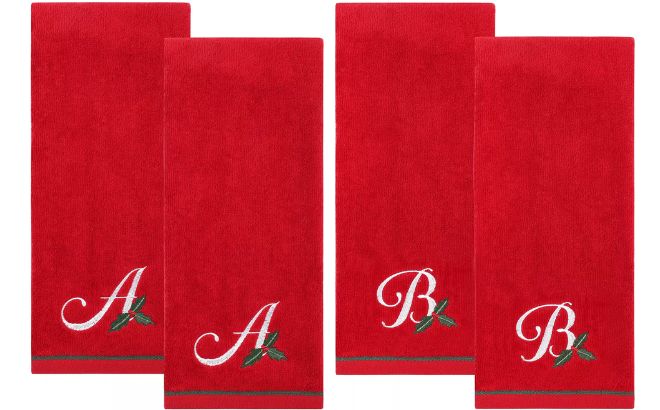 St Nicholas Square Monogram Towel 2 Piece Set