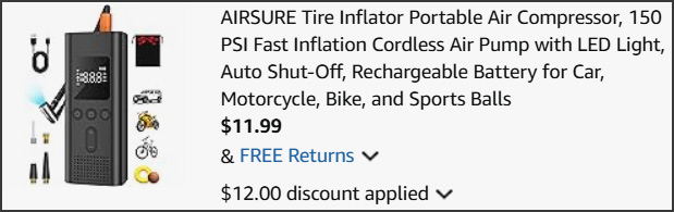Tire Inflator at Checkout Tire Inflator at Checkout