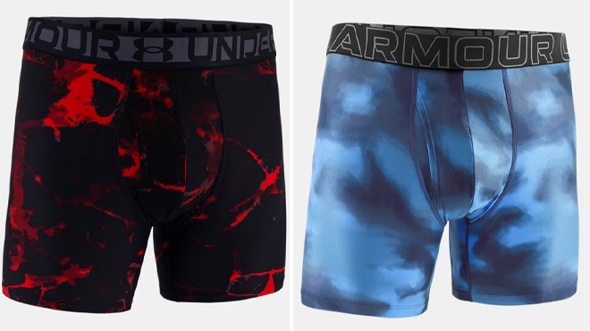 Under Armour Mens Performance Tech Printed Boxerjocks