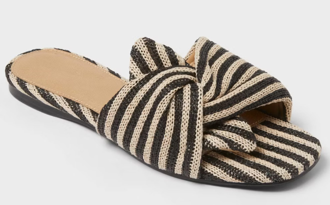 Universal Thread Womens Mila Striped Slide Sandals Universal Thread Womens Mila Striped Slide Sandals