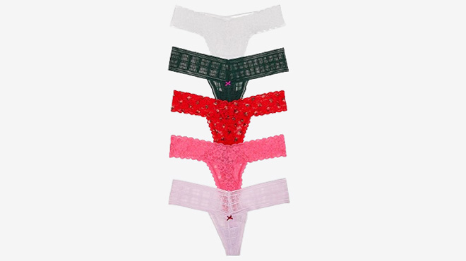 Victorias Secret 5 Pack Lacie Thong Panties Victorias Secret 5 Pack Lacie Thong Panties