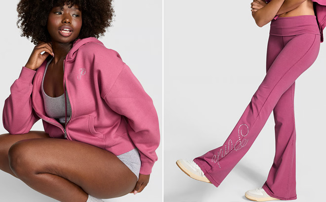 Victorias Secret PINK Ivy Fleece Campus Full Zip Hoodie