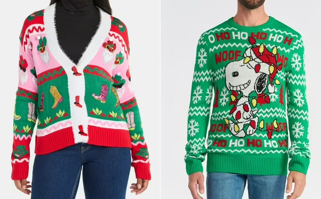 Womens Embellished Button Front Christmas Cardigan Womens Embellished Button Front Christmas Cardigan