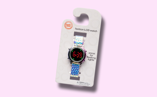 Wonder Nation Girls Round LED Dial Digital Watch