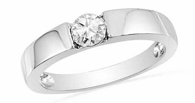 Zales Lab Created White Sapphire Promise Ring