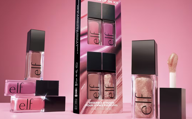 e l f Cosmetics Glow Reviver Plumping Lip Oil Kit