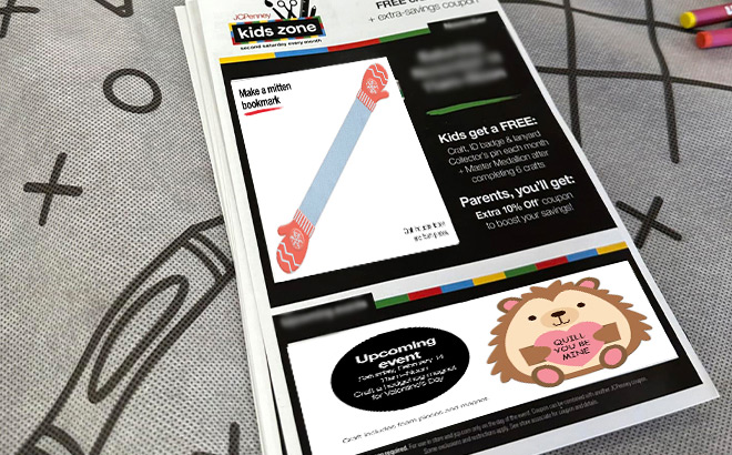 make a mitten bookmark