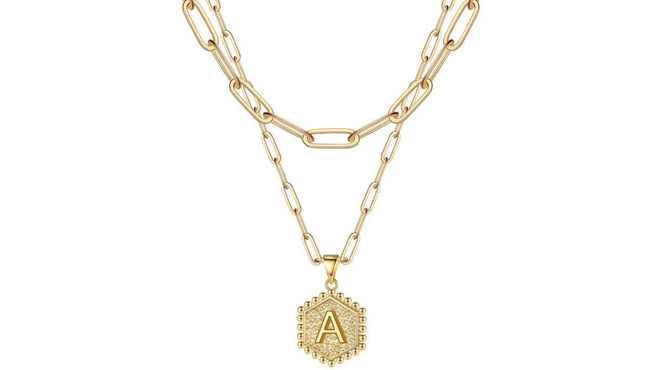 14K Gold Plated Initial Necklaces