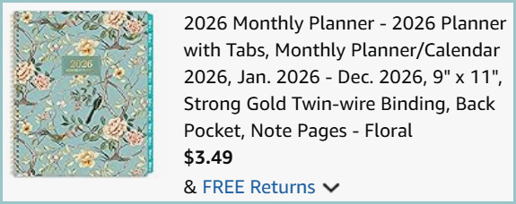2026 Monthly Planner at Checkout 1