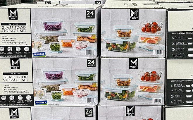 24 Piece Glass Food Storage Sets