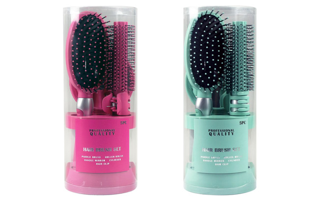 5 Piece Hair Brush Set