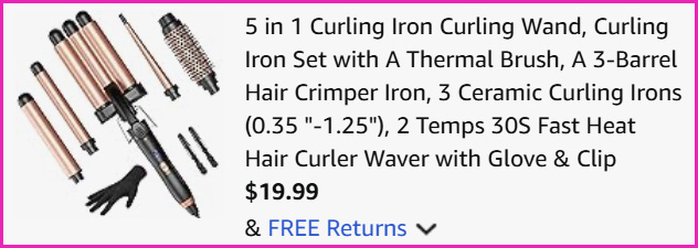 5 in 1 Curling Iron Set at Checkout