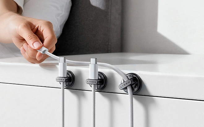 6 Pack Rotatable Cord Holder 6 Pack Rotatable Cord Holder