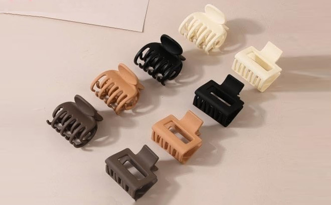 8 Pack Small Claw Clips