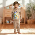A Child Wearing Bluey 2 Piece Fleece Jogger Set