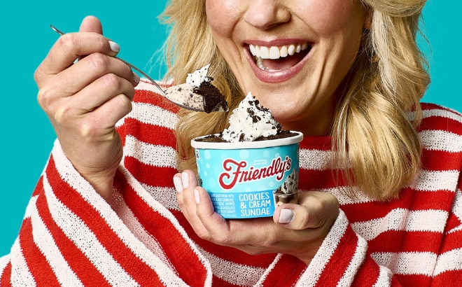 A Person Eat Friendlys Ice Cream