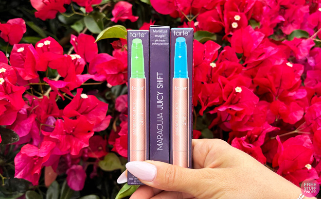 A Person Holding Tarte Maracuja Juicy Lip Shifts
