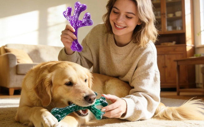 A Person Playing with Their Dog
