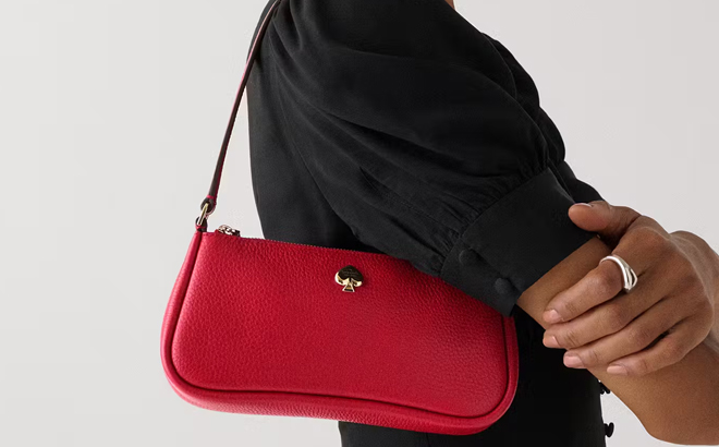 A Woman Wearing Kate Spade Kayla Mini Bag