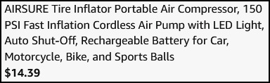 Airsure Portable Tire Inflator Checkout