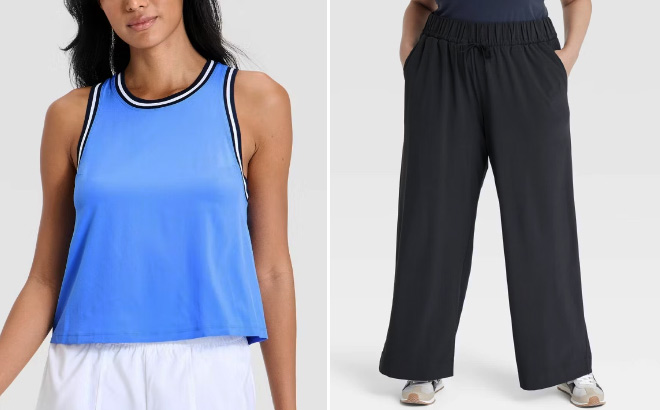 All In Motion Womens Active Light Tipped Crop Tank Top All In Motion Womens Active Light Tipped Crop Tank Top
