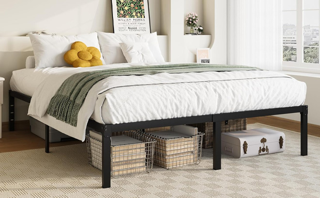 Allewie 14 Inch Queen Bed Frame
