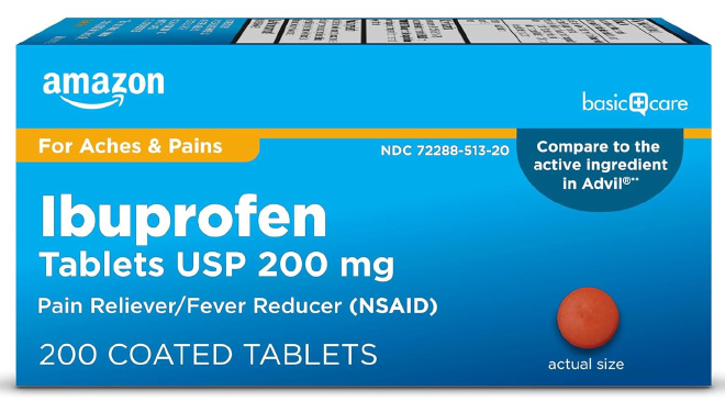 Amazon Basic Care Ibuprofen Tablets 200 Count