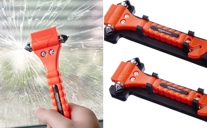 Amazon Basics Emergency Seat Belt Cutter and Window Hammer Tool