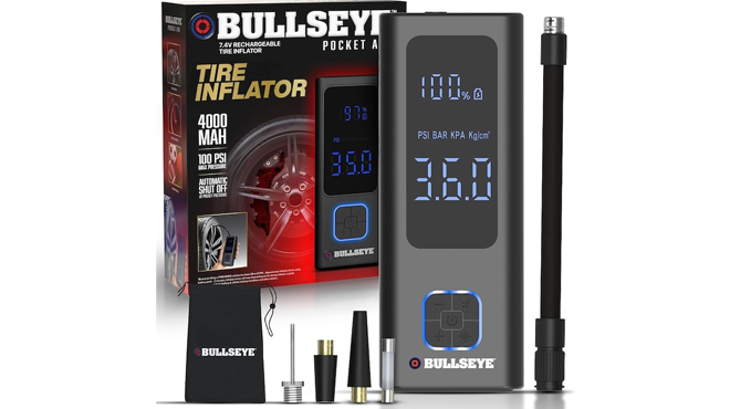 BULLSEYE Pocket Air 12 volt Li ion Air Inflator BULLSEYE Pocket Air 12 volt Li ion Air Inflator