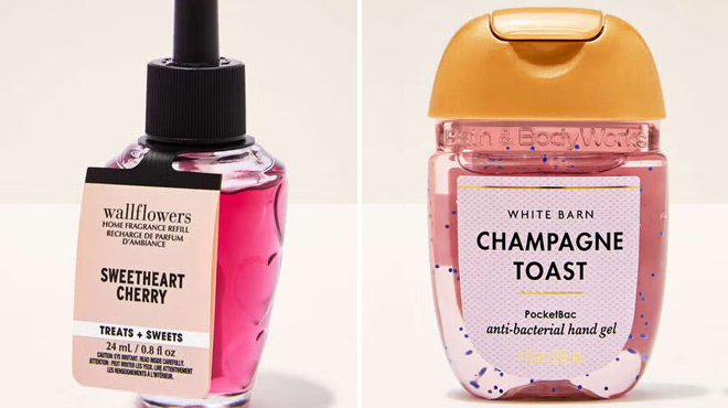 Bath Body Works Sweetheart Cherry Wallflowers Fragrance Refill and Champagne Toast PocketBac Hand Sanitizer Bath Body Works Sweetheart Cherry Wallflowers Fragrance Refill and Champagne Toast PocketBac Hand Sanitizer