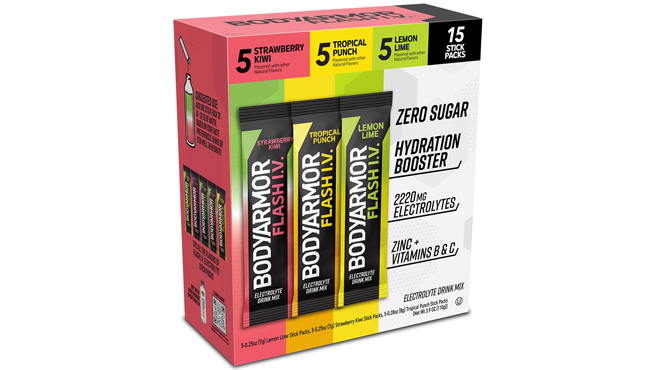 BodyArmor Flash IV Electrolyte Packets 15 Count Variety Pack