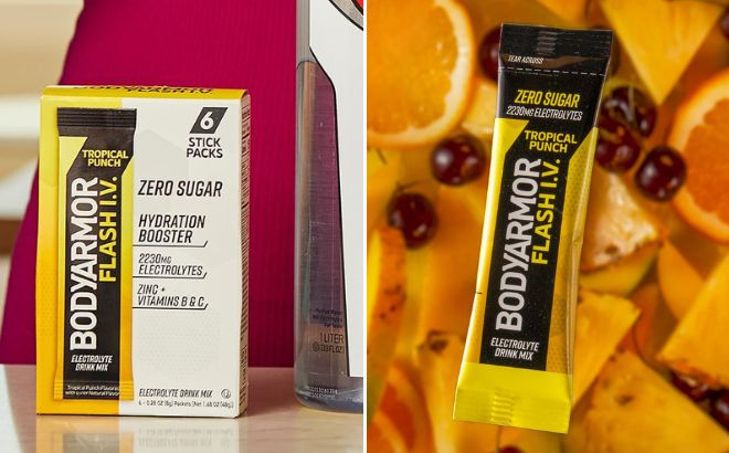 Bodyarmor Flash IV Electrolyte Packets 6 Sticks Bodyarmor Flash IV Electrolyte Packets 6 Sticks