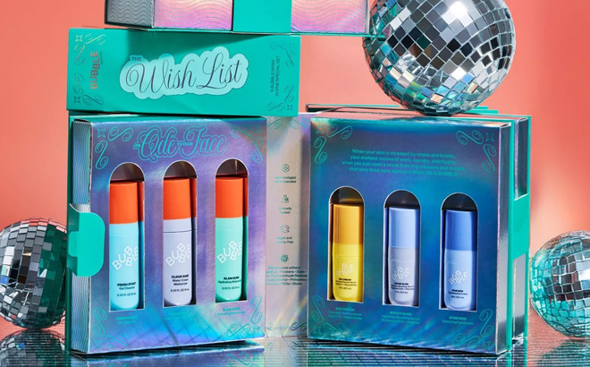 Bubble The Wish List Mini Essentials Set on the Table