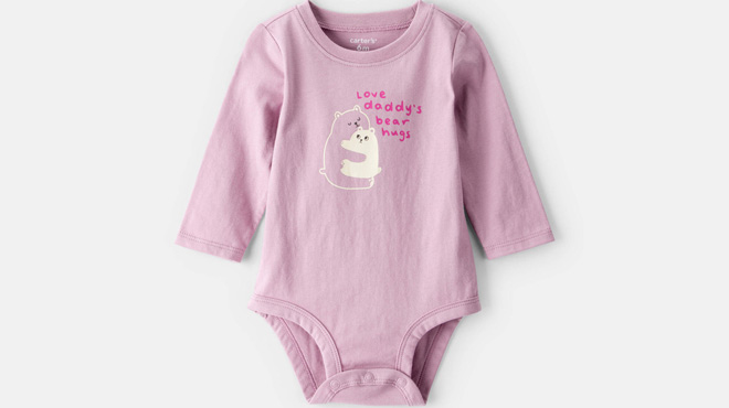 Carters Baby Girl Long Sleeve Graphic Bodysuit