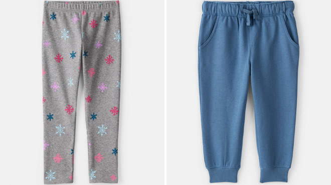 Carters Girls Snowflake Cozy Fleece Pull On Stretch Leggings Carters Girls Snowflake Cozy Fleece Pull On Stretch Leggings