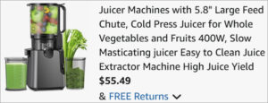Checkout page of Ypone Masticating Juicer Machine