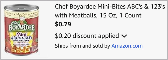 Chef Boyardee Pasta at Checkout